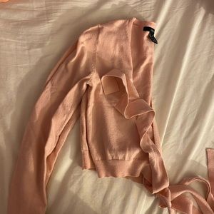 Long sleeve blush pink shirt